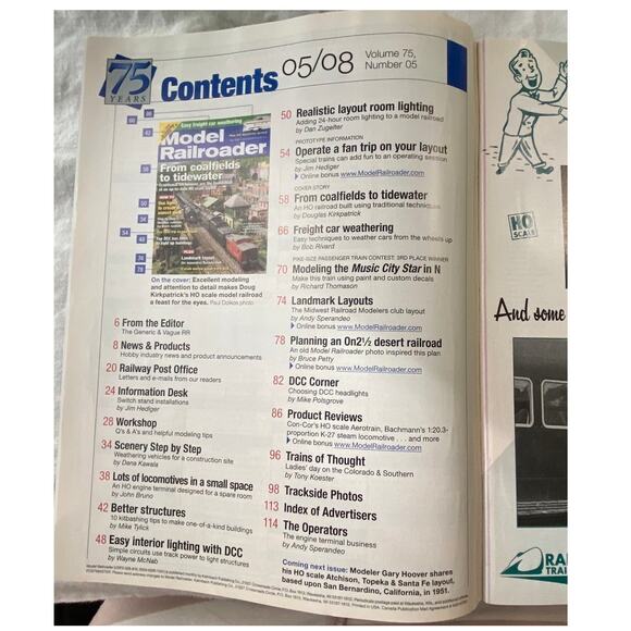 Lot 3 Model Railroader May June August 2008 Magazine Scenery Collect Layout - Picture 4 of 9